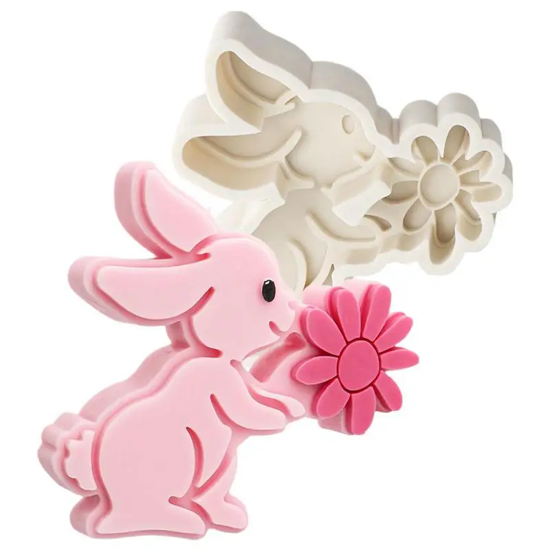 

Пасхальный кролик, форма для свечи, форма для шоколадных конфет, силиконовая форма в форме кролика, счастливая Пасха, настольное украшение, ароматерапевтические свечи