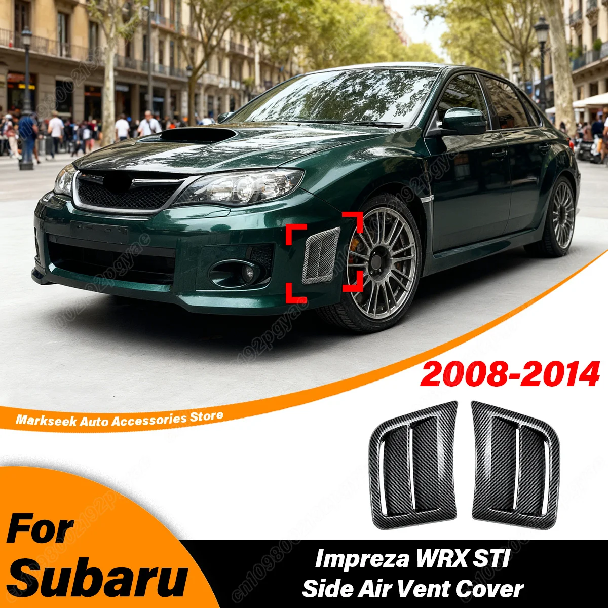 For Subaru Impreza WRX STI 2008 2009 2010 2011 2012 2013 2014 Front Side Air Vent Cover Fender Intake Shroud Trim Car Body Kit
