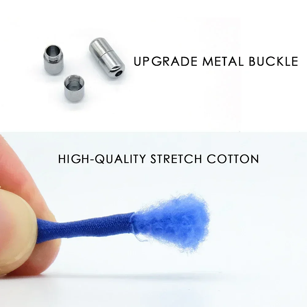 Elastic No Tie Shoelaces Semicircle Shoe Laces for Kids and Adult Sneakers Shoelace Quick Lazy Metal Lock Laces Shoe Strings image 3