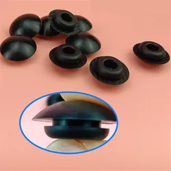 Arc Silicone Rubber Sealing Plug Snap-On Hole Plugs Blanking End Caps Black White 9.5mm Pipe Tube Inserts Seal Stopper