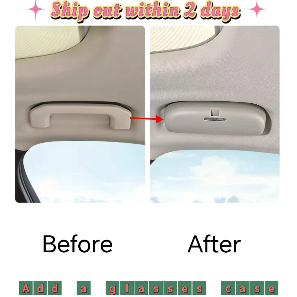 

Car Sunglasses Holder Sun Glasses Box Eyeglasses Case For Mitsubishi Outlander ASX Pajero