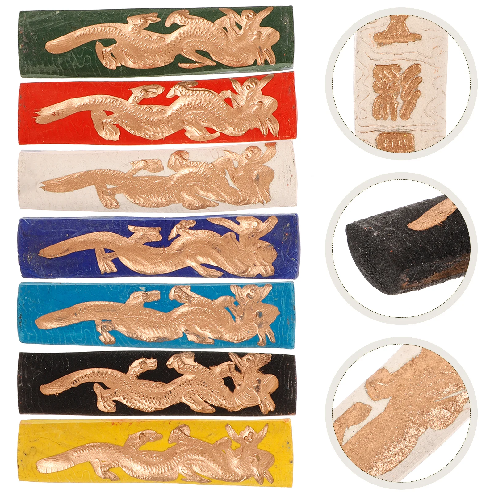 

7 Pcs Painting and Calligraphy Colored Ink Strips Sticks Pens for Writing Chinese Stationery