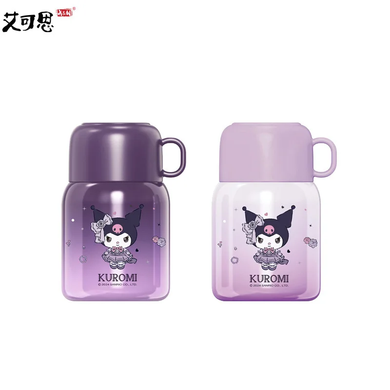 500ML Sanrio Cinnamoroll Kuromi Cartoon 304 Stainless Steel Stew Beaker Leak-Proof Vacuum Flask Tumbler Soup Container Bottle