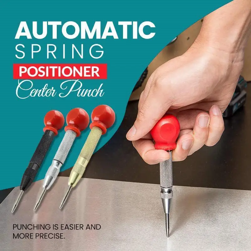 Automatic spring locator marker punches starting hole marker firing pin window breaker woodworking marker centre steel drill