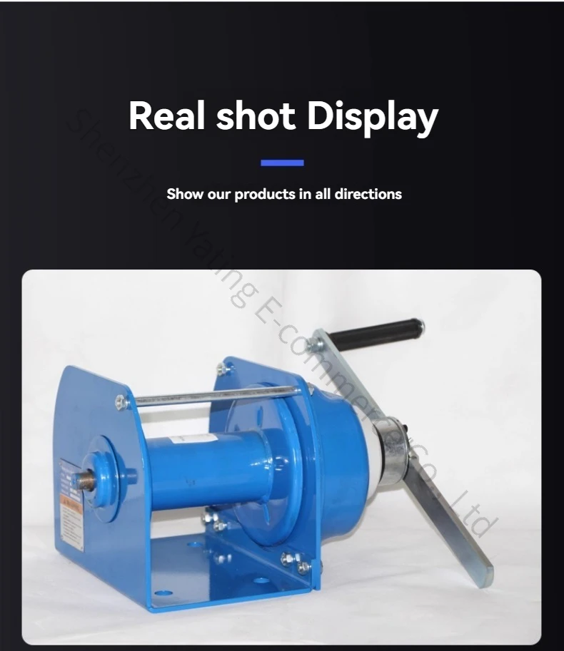 Hand Cranked Winch, Bidirectional Self-locking Heavy-duty Winch, Small Hoist, Wire Rope Winch, Self-locking Traction Machine