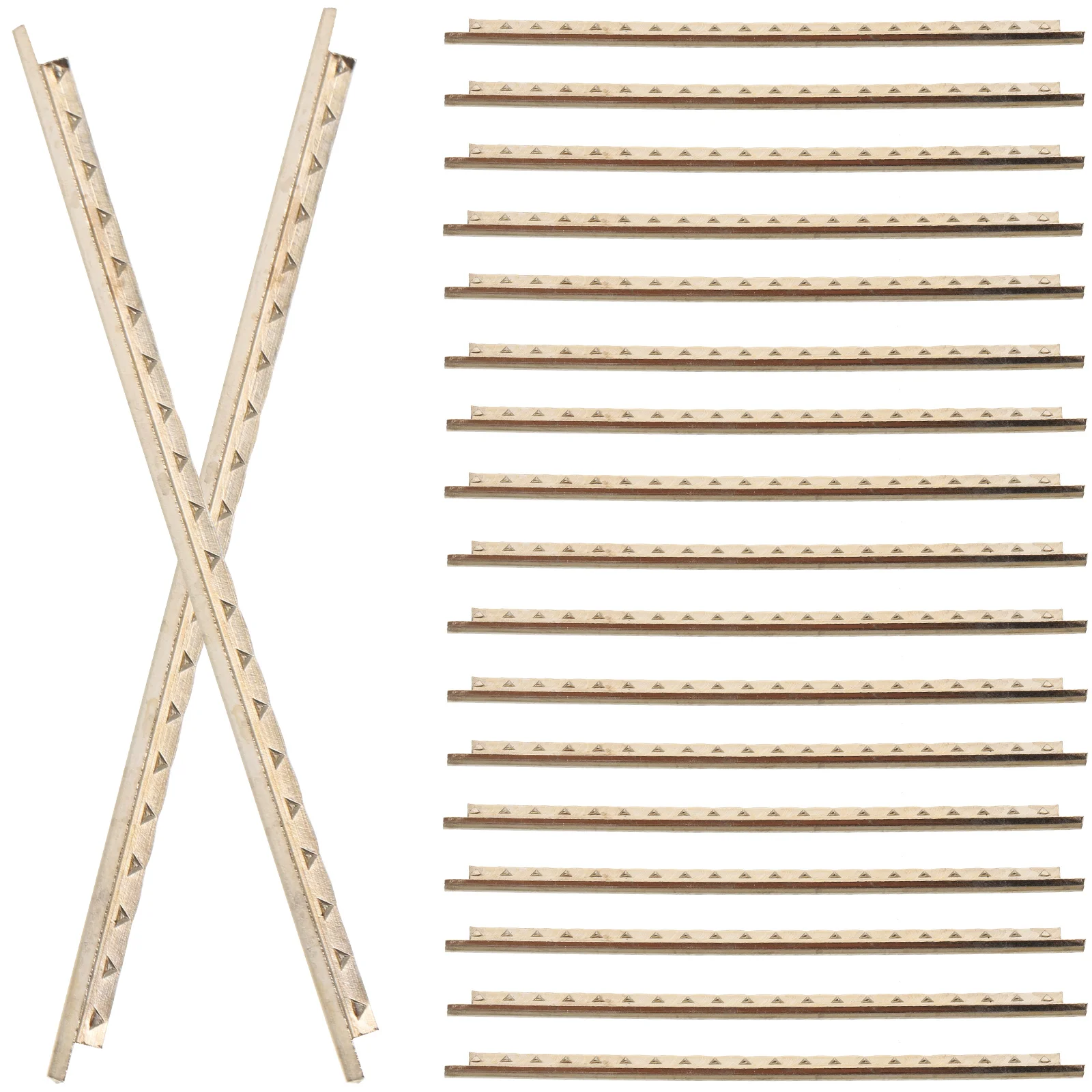 

19 Pcs White Copper Silk Electric Guitar Fret Wires Ballad Classical Line Cupronickel for Lines
