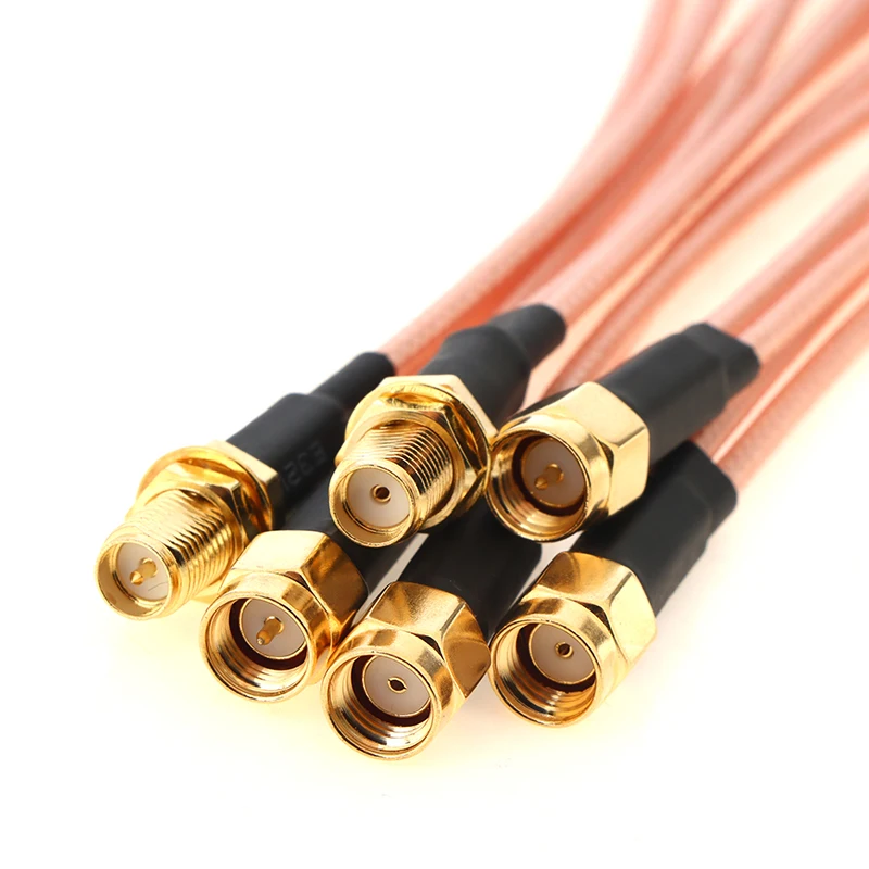 SMA to 2X SMA Male Female Y Type Splitter Combiner Jumper Cable Pigtail SMA MALE/ FEMALE 2X SMA MALE/FE Connector MALE