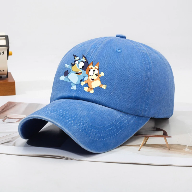 

Blueys Baseball Caps Boy Girl Cartoon Anime Print Sun Hats Child Casual Fashion Duckbill Cap Hip Hop Parent-child Summer Sunhat