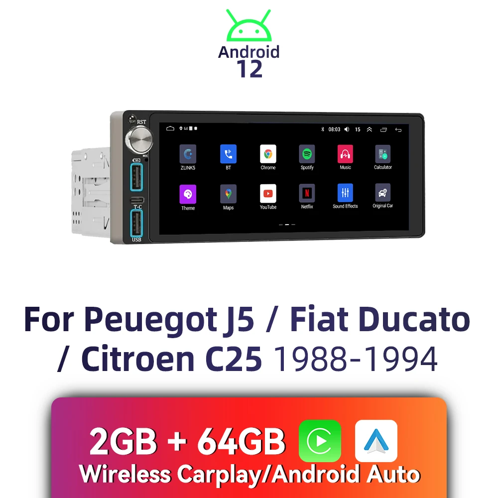 6.86" Screen 1 Din …