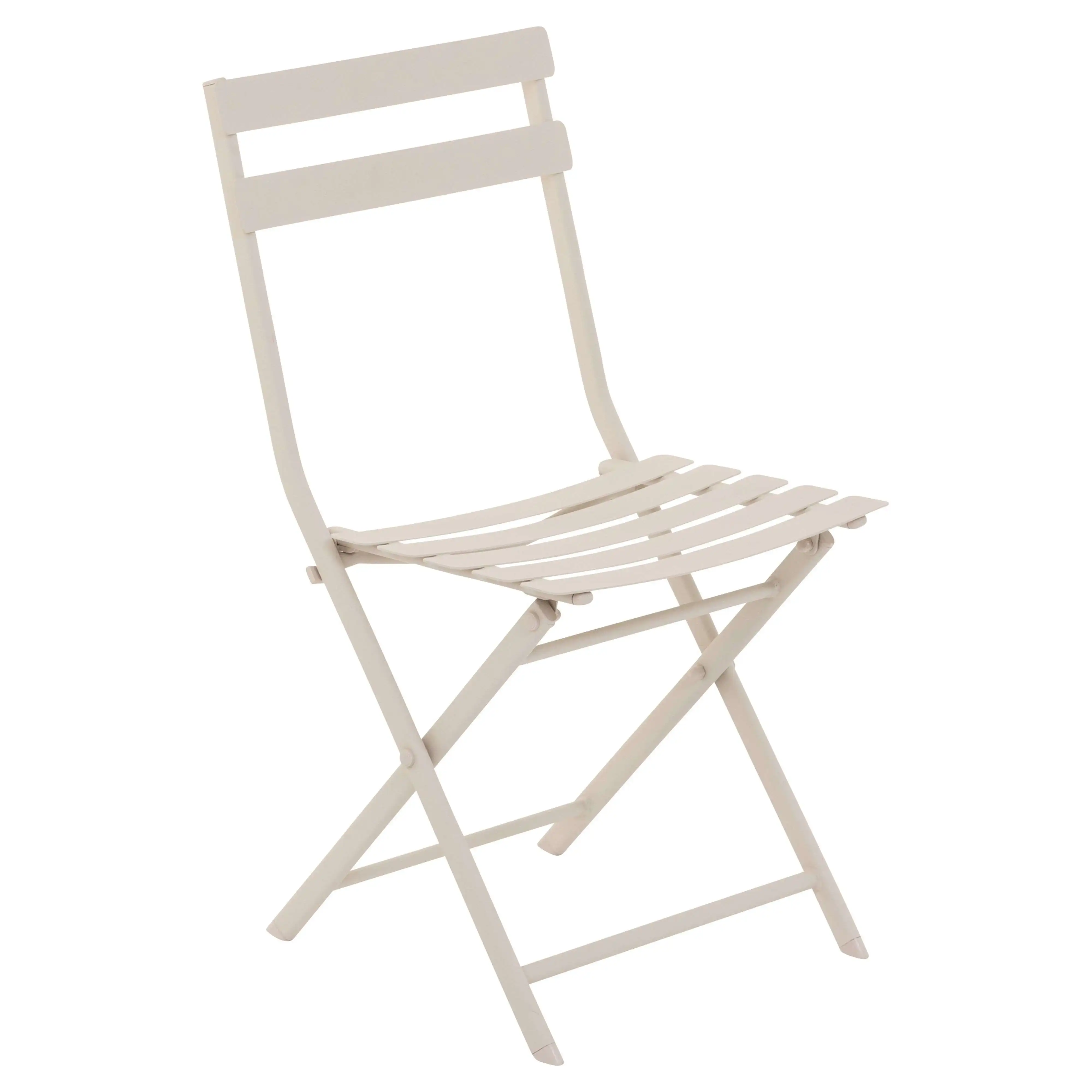 Miroytengo 2 Chairs outdoor Greensboro Folding Garden Terrace steel 51x81x42 cm clay Color