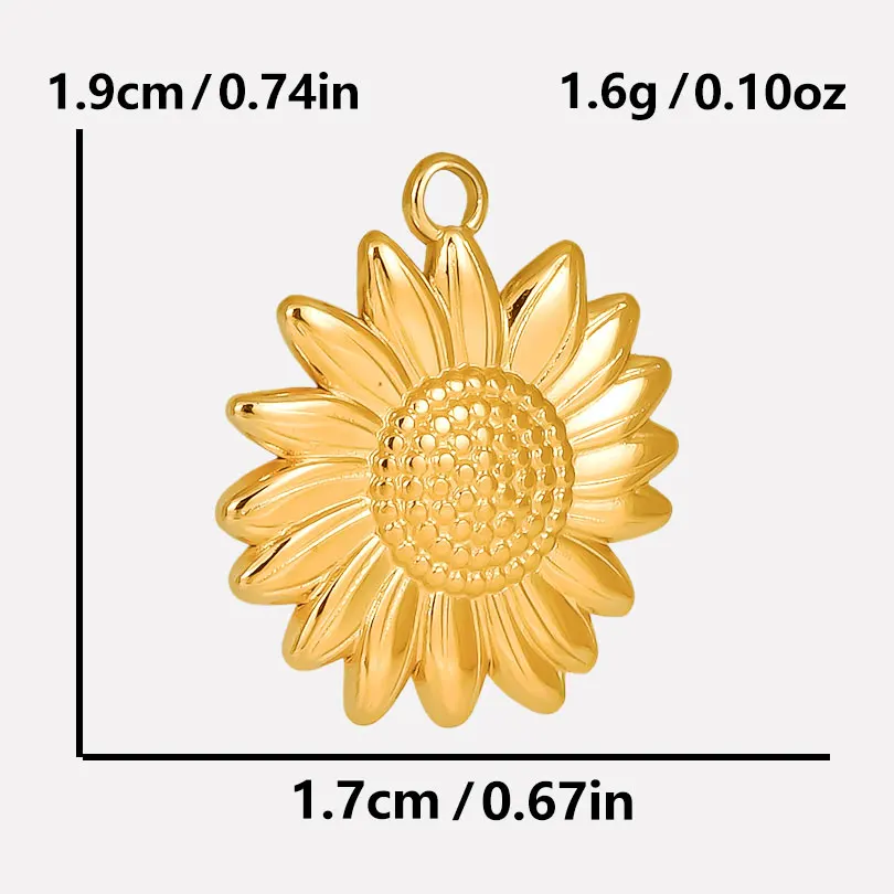 Echt vergoldet Mode Kpop Piercing Schmuck Mädchen Schleife Blume Herz Anhänger Ohrring Edelstahl Creolen für Frauen – Detail 5