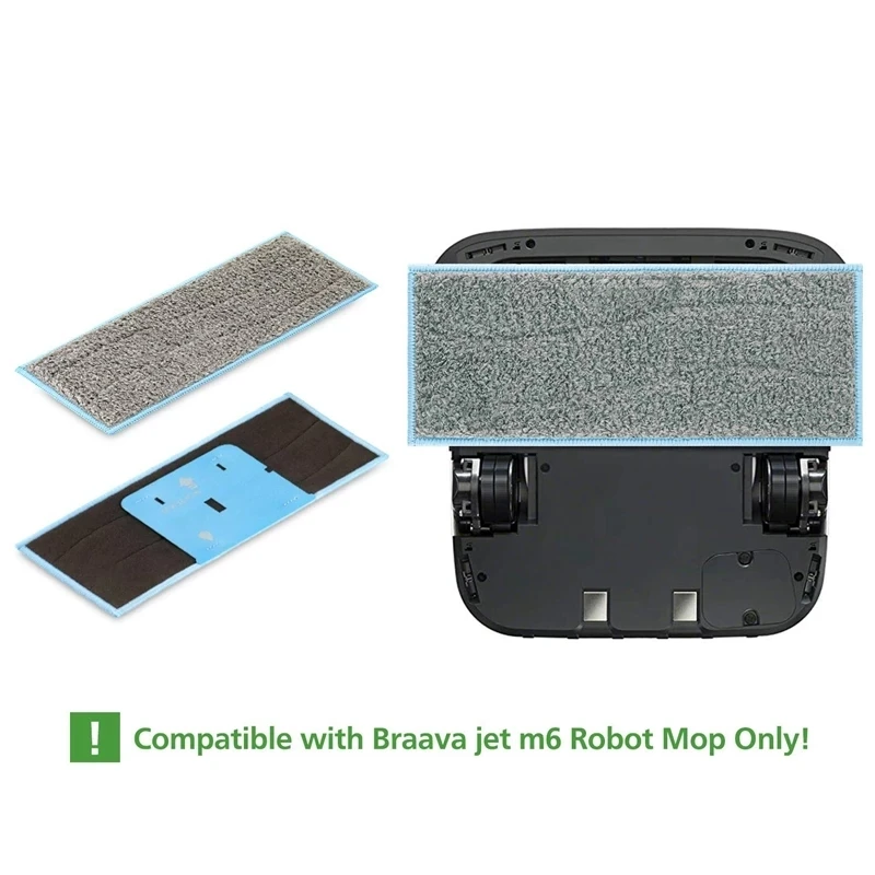ชุดแผ่นถูพื้นแบบเปียกสำหรับ iRobot Braava Jet M6หุ่นยนต์ดูดฝุ่นไม้ถูพื้นผ้าอุปกรณ์เปลี่ยน