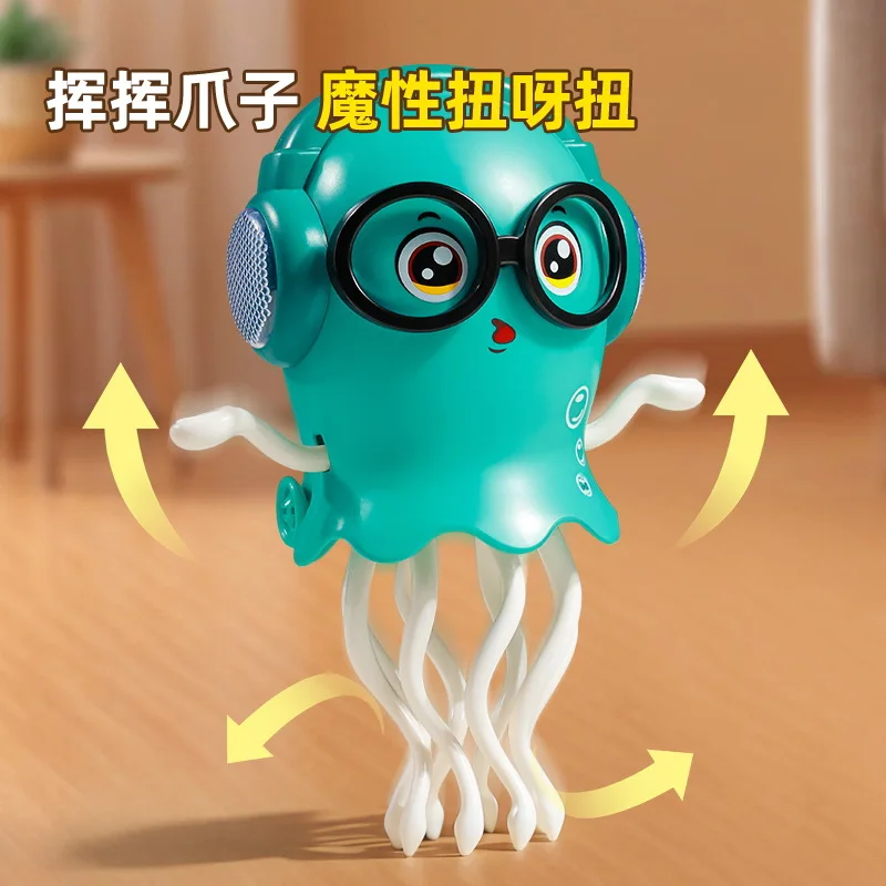 Glow Dancing Jellyfish Electric Octopus Sensory Toy Funny Kids 4 5 6 Y Toys Simulation Fishing Gifts Funny with Sound Light