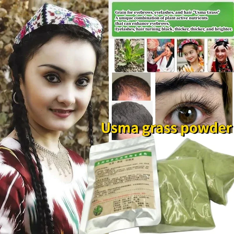 

Usman Grass Hair Powder Promotes The Growth of Hair Roots and Hairline, Strengthens and Thickens Eyelashes and Eyebrows