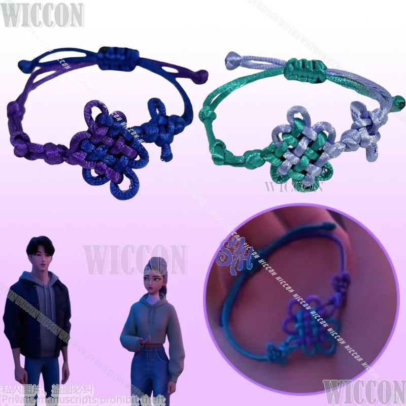 Rumi Jinu Rujinu Chinese Knot Couples Bracelets Anime Kpop Demon Cosplay Two Color Saja Boys Huntrix Love Halloween Carnival Cos