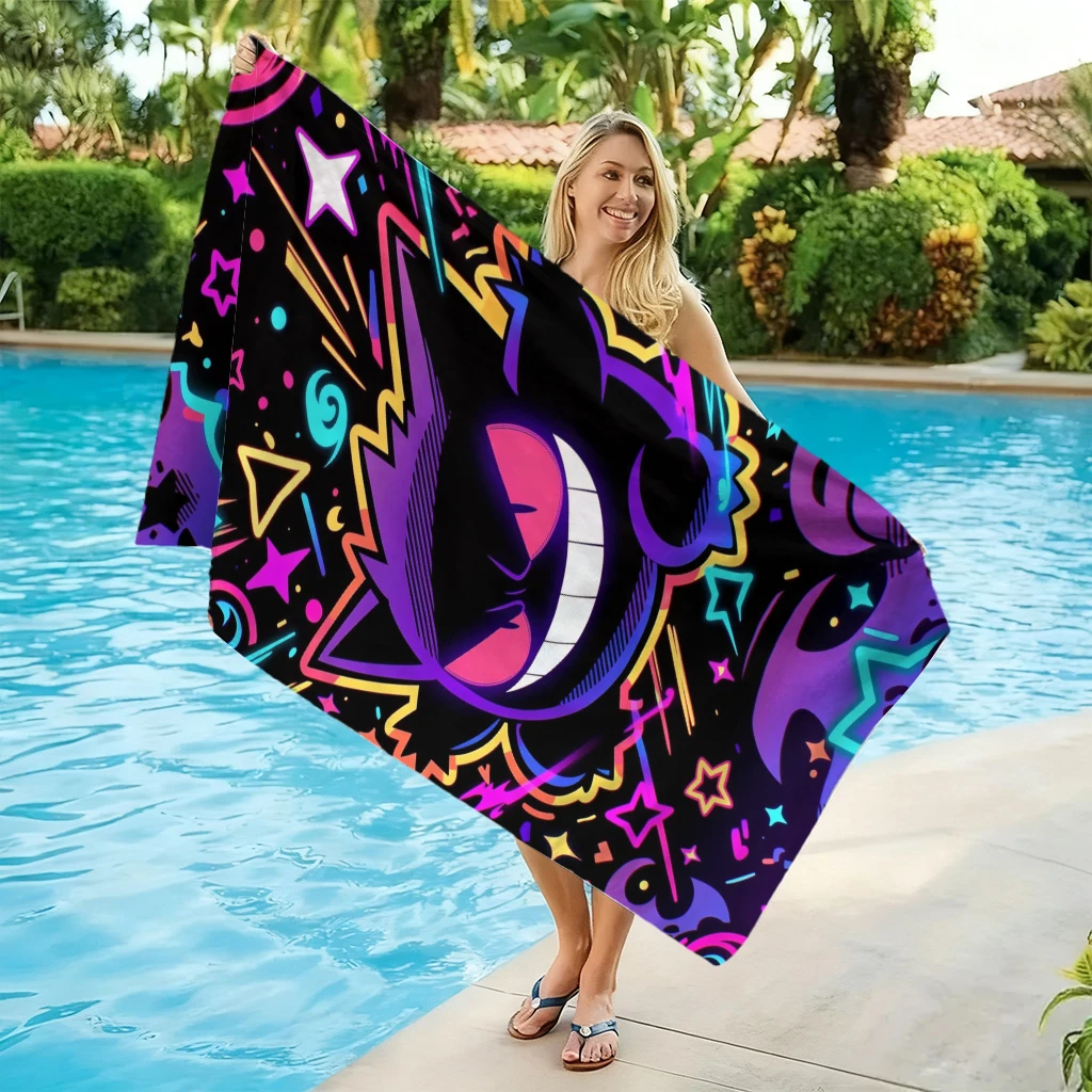 P-Pokémon Gas Beach Towel Quick-drying Small To Large Suitable for Beach Pool Yoga Gym Home Cute Gift for Friend Family