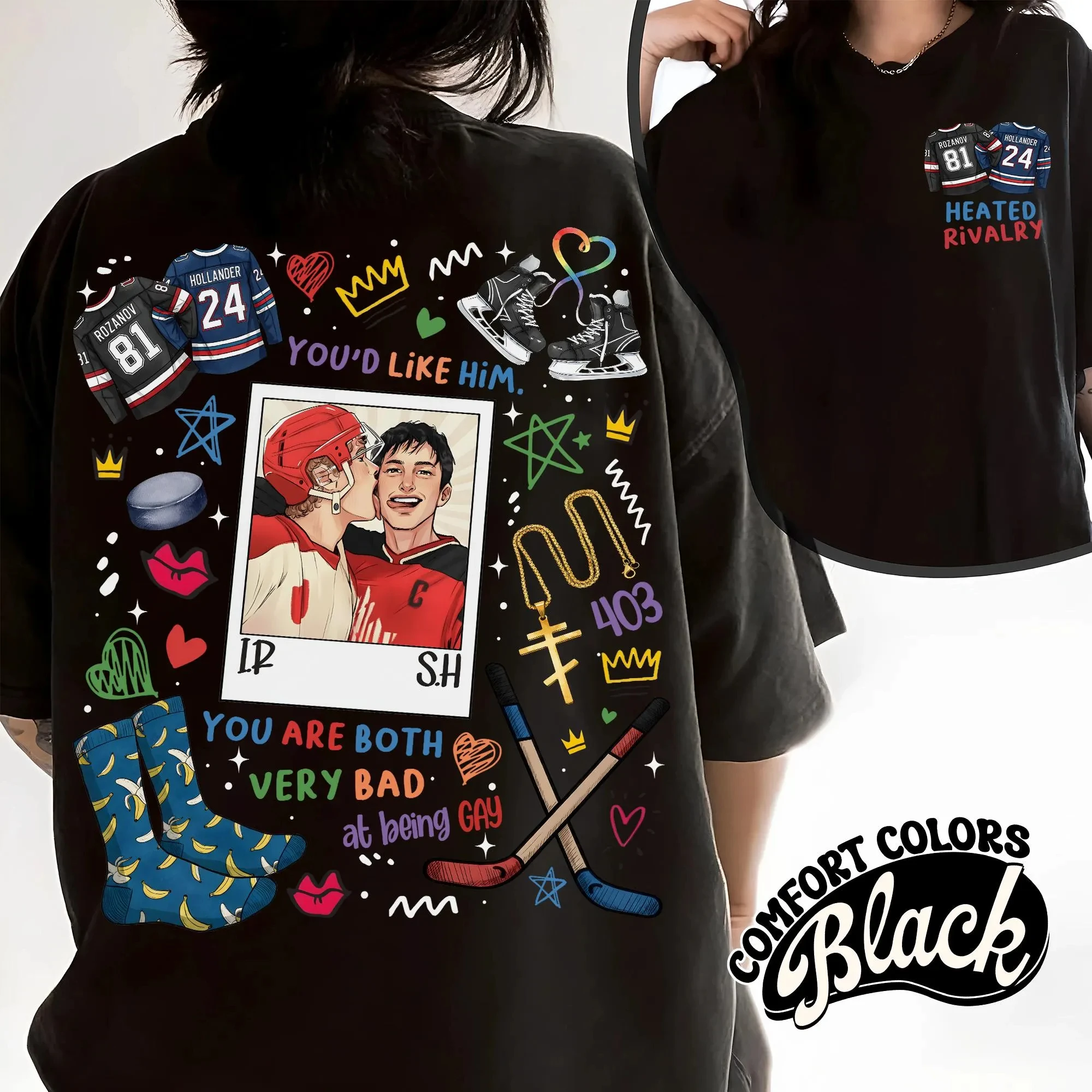 

2026 New Heated Rivalry Printed Cotton T-shirt Men and Women Summer Casual Fashion Comfortable High Quality Streetwear Shirt