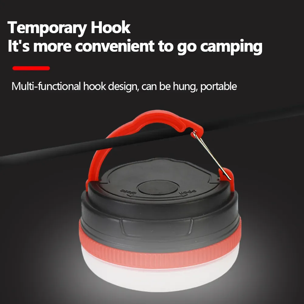 LED Camping Light 3 Lighting Modes Hanging Camp Lamp Emergency Light with Magnet for Outdoor Work Tent Hiking