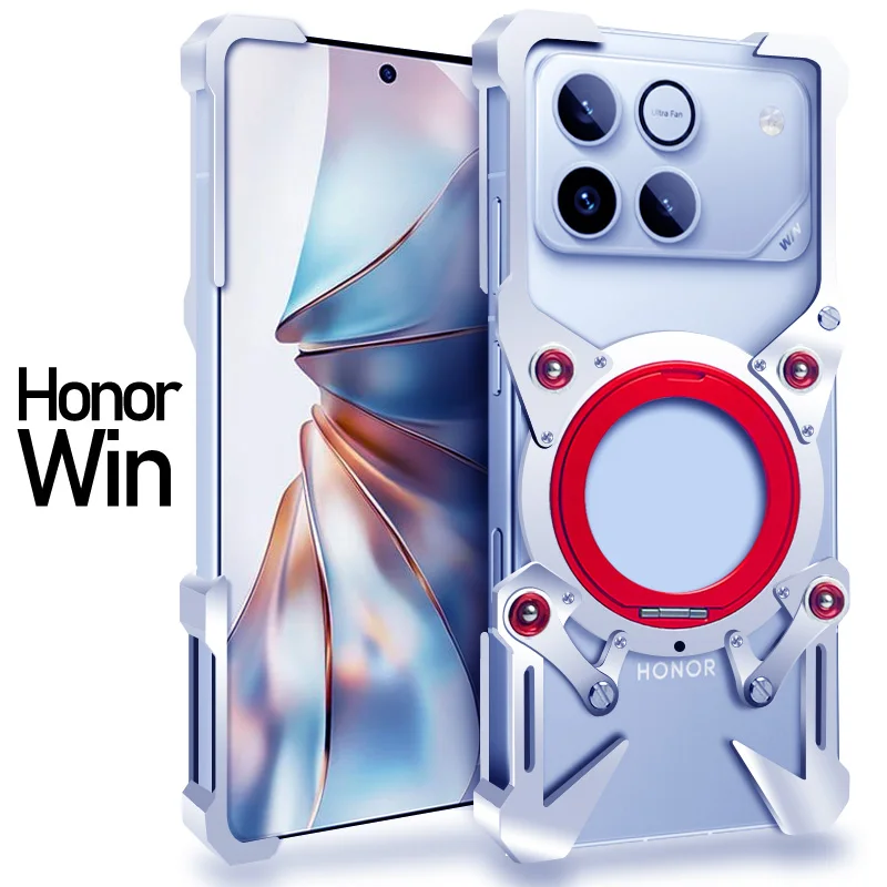 

360°Rotating bracket heat dissipation metal Back Cover For Honor Win RT AAK-AN00 shockproof Phone Case For Honor Win AAP-AN00