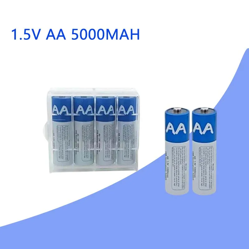 

1.5V AA Rechargeable 5000mAh Li-ion Battery for Remote Control Mouse Small Fan Electric Toy Batteries USB Type-C Charger
