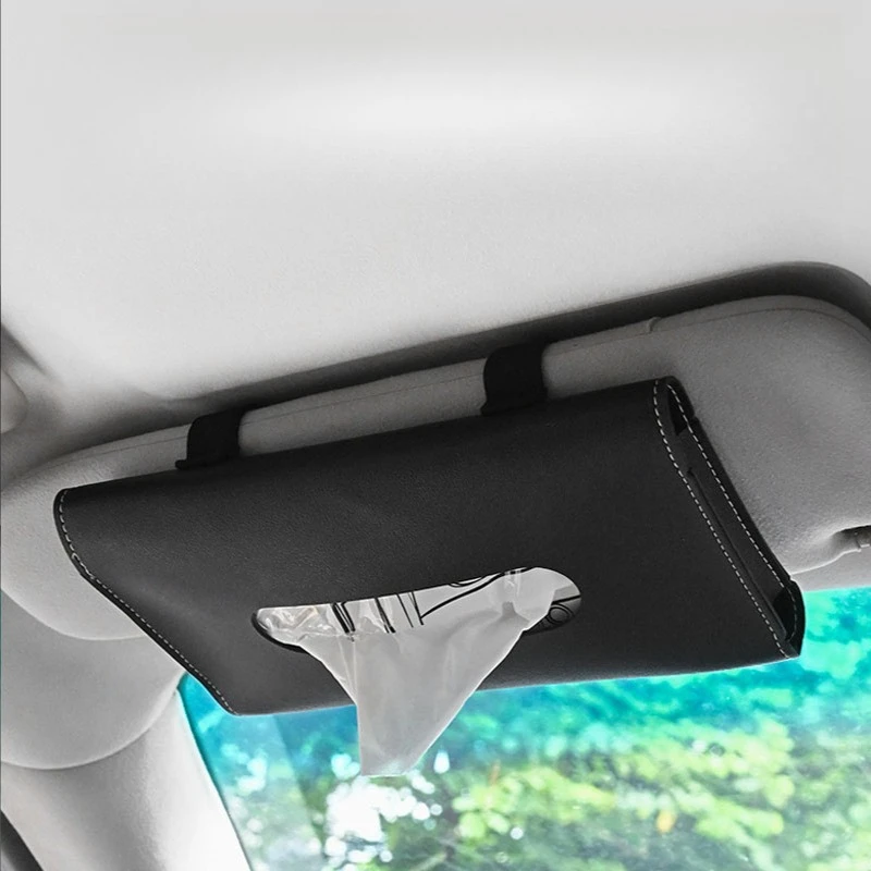 1 Pcs Car Tissue Box Towel Sets Car Sun Visor Tissue Box Holder Auto Interior Storage Decoration for BMW Car Accessories
