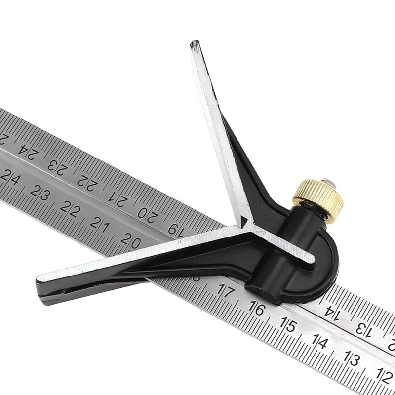 3 In 1 300 Mm Measuring Ruler Adjustable Measuring Ruler Protractor Tools Multi Combination Square Angle Finder