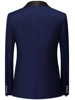 Men Formal Slim Fit Tuxedo Prom Suit Male Groom Wedding Blazers High Quality Groomsman Luxury Dress Business Banquet Party Suit 3