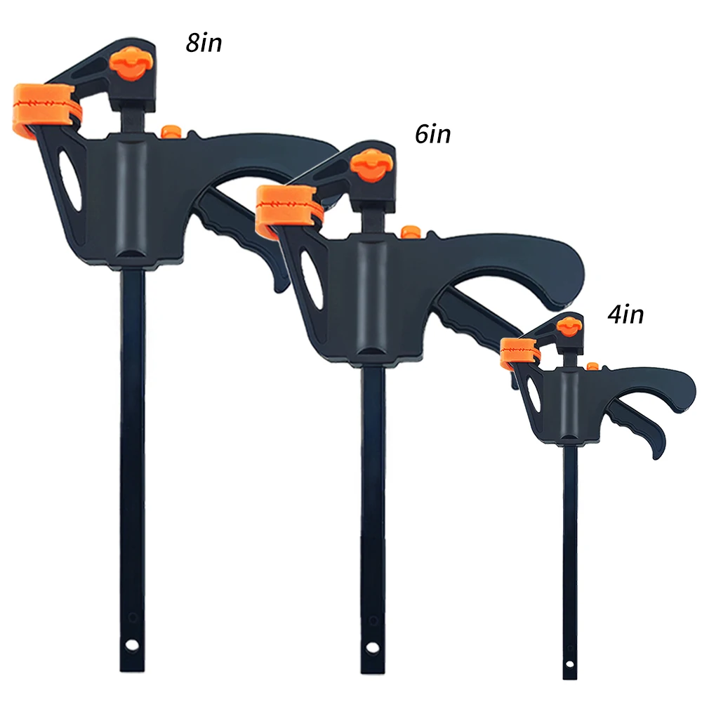 4/6/8 Inch F-Style Woodworking Clamps - Quick Fixed Nylon Work Bar Set for Glass & Wooden Board Connection - Portable Squeezing