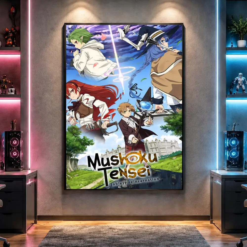 Anime M-Mushoku Tensei Jobless Reincarnation Poster Wall Art Bedroom Living Room Dorm Bar Cafe Gym Studio Home Decor Gifts