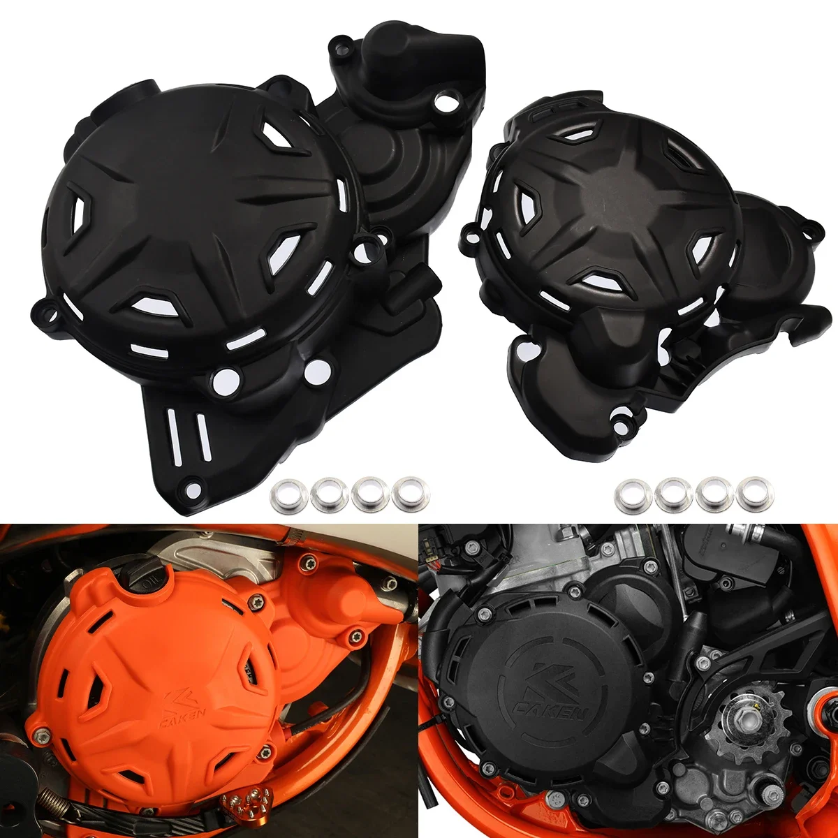 

Motorcycle Clutch Cover Ignition Protector Guard For KTM EXC 250 300 XC-W EXC250 XC-W300 For Husqvarna TE250 TE300 PRO 2T 2024