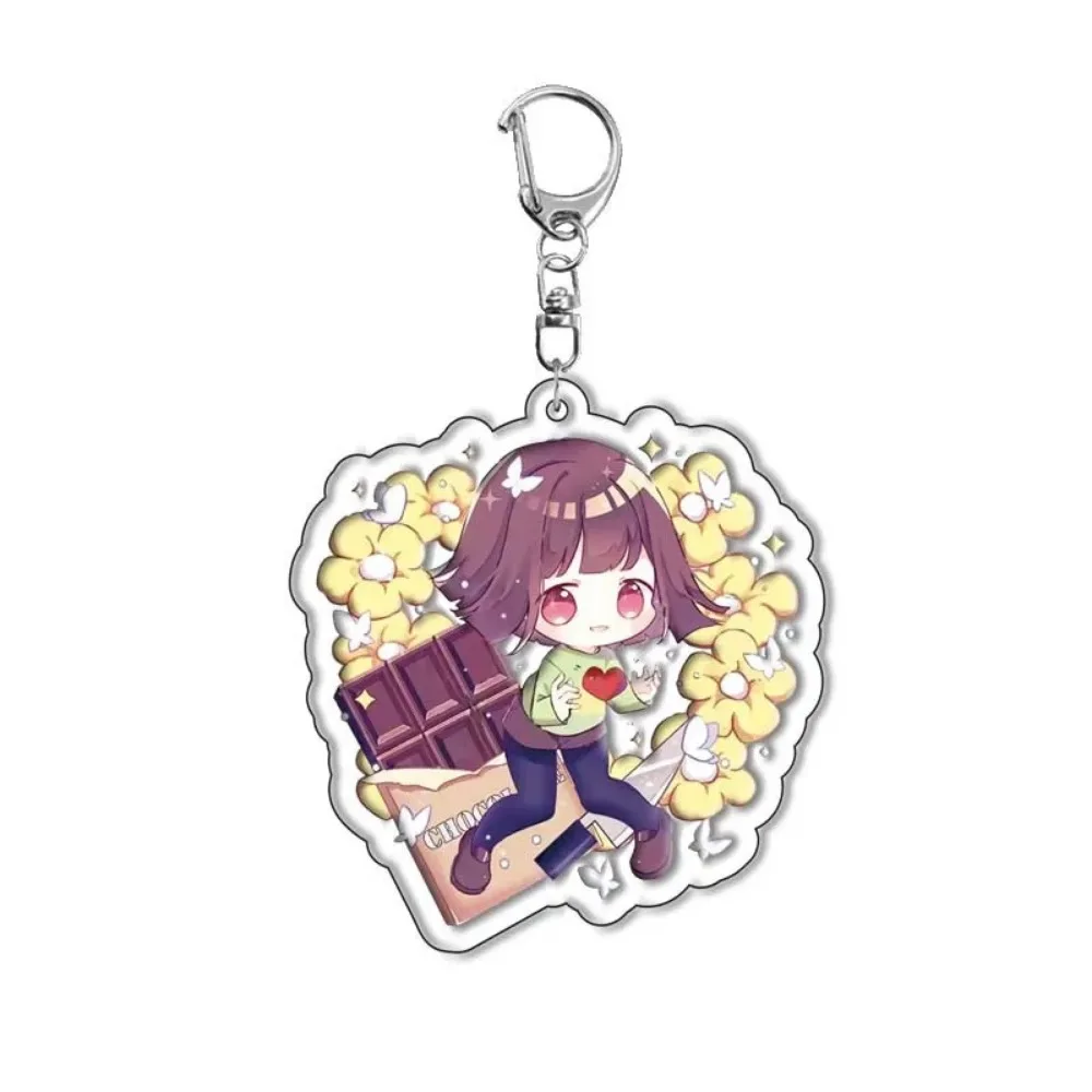 Anime Undertale Frisk Chara Toriel Sans Papyrus Asriel Ink Error Horror Keychain Cosplay Acrylic Pendant Keyring Props ornaments