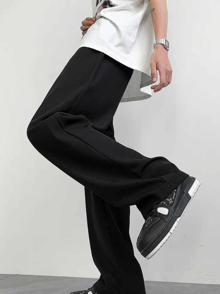 

Мужские летние тонкие брюки из ледяного шелка, прямые, широкие, свободные, повседневные, модные, американского бренда, дышащие, легкие