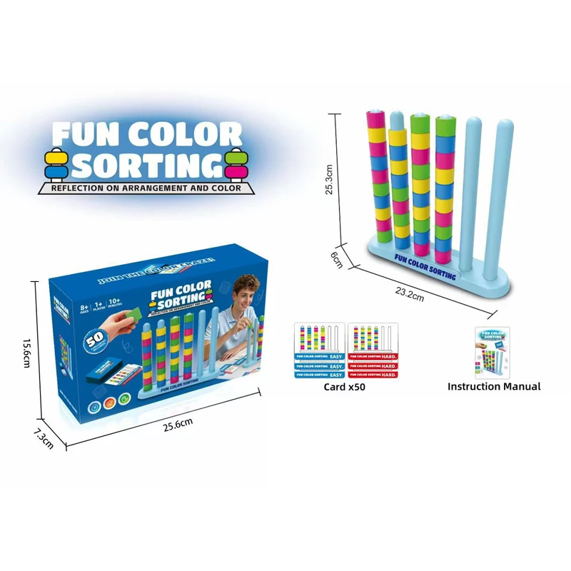 New Fun Color Stacking Fun Challenge Puzzle Game Fun Family Party Game Children's Toys