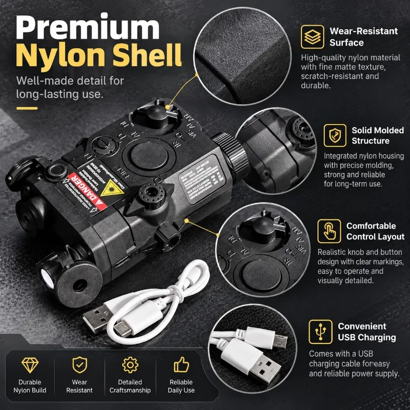 Nylon PEQ15 Model Case Infrared Flashlight Hobby Decor Parts