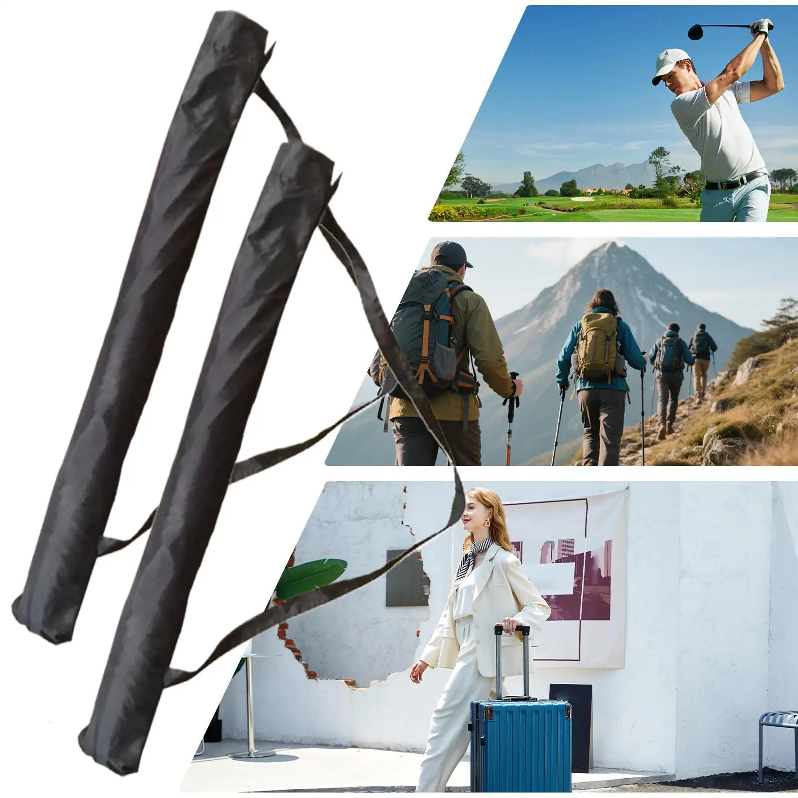 Tragbare Regenschirm-Tasche 2er-Pack Wasserdichter Regenschirmhalter mit Verstellbarem Schultergurt für Auto Strand Angeln Outdoor