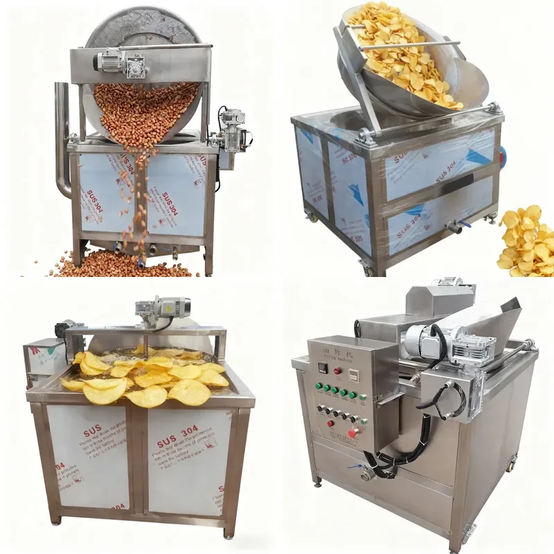 Commercial Electric Gas Diesel Fryer for Banana Slice Snack Frying and Degreasing Machine Batch Frying Equipment