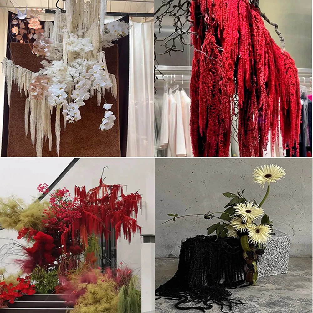 3 قطعة الزهور المجففة المعلقة عشاق القطيفة الطبيعية الدموع عيد الميلاد الديكور المنزل حفلة ساحة حديقة ترتيبات قوس الزفاف #6