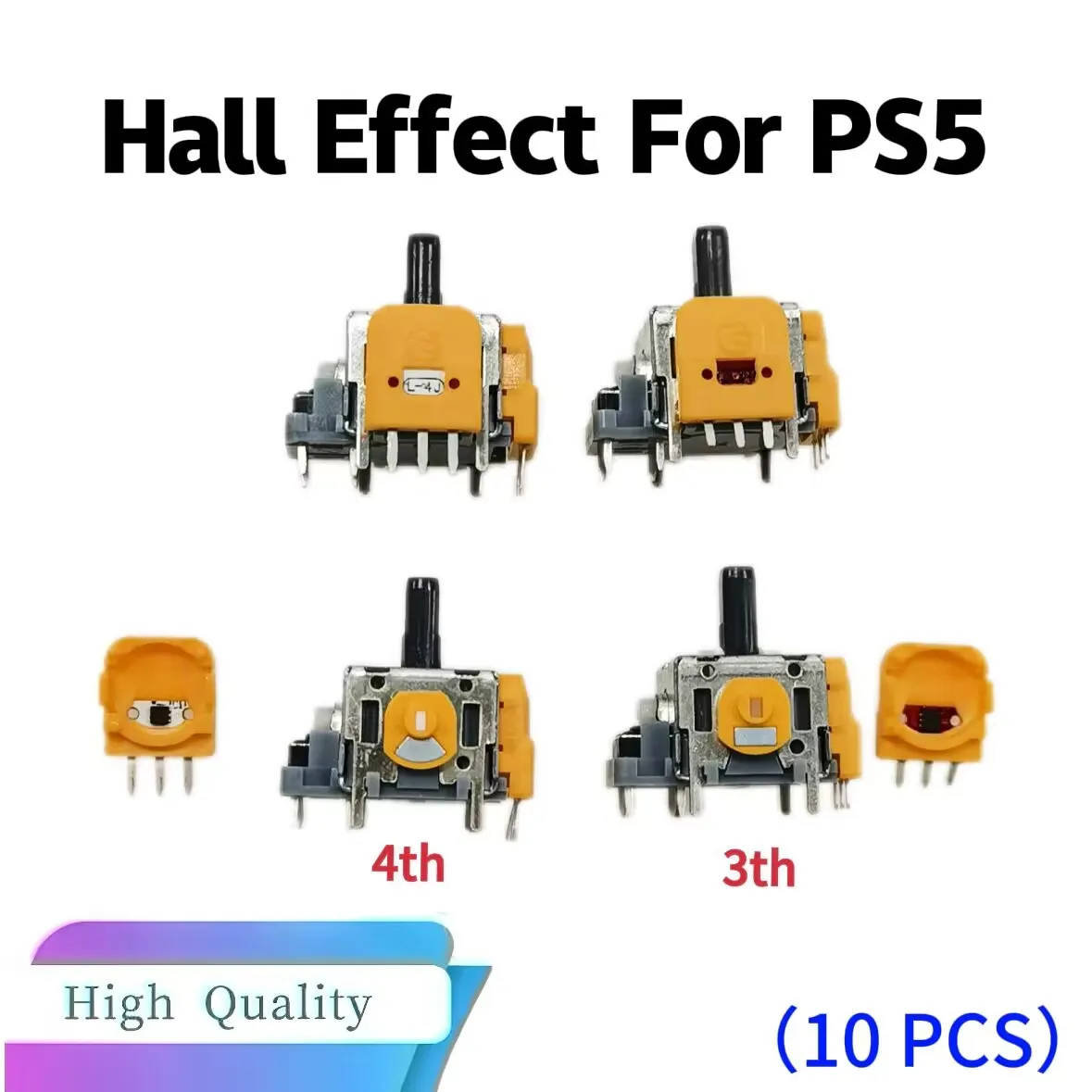 10PCS/LOT Hall Effect Joystick Module Controller For PS5 Controller 3D Analog Stick Sensor Module Repair for Playstation 5