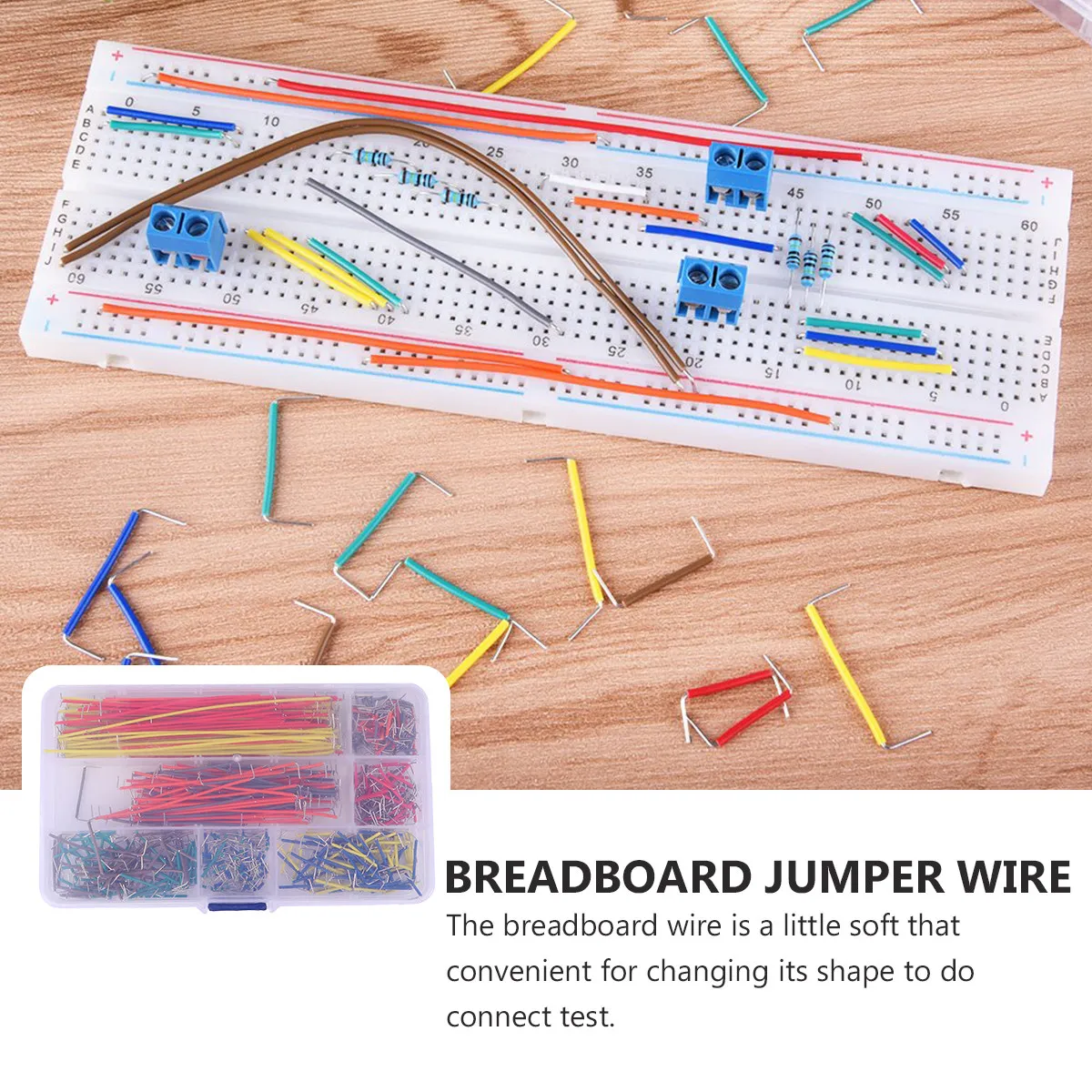 

560Pcs Solderless Breadboard Wires 14 Different Lengths Pre-Bent Ends Flexible Bendable Shape Change Cable for DIY Electronic