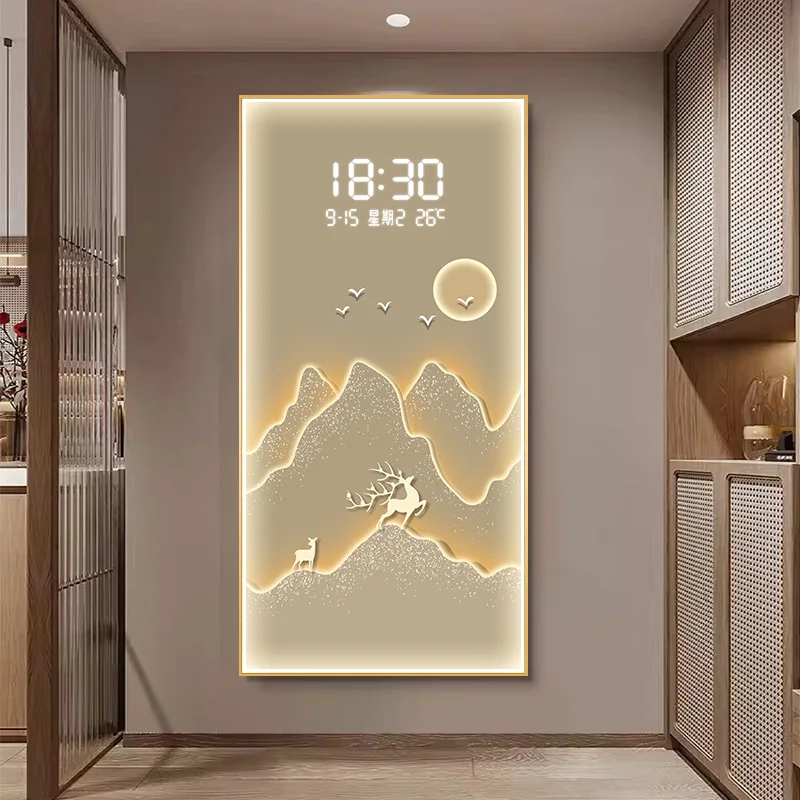 Luminous Modern Wall Watch Living Room Design Bedrooms Creative Digital Minimalist Restaurant Horloge Muralehome Decoration