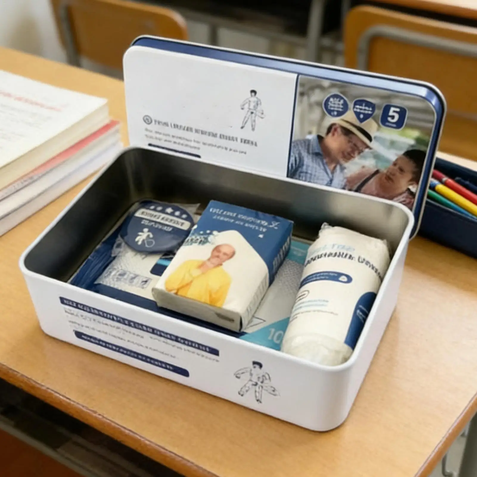 Kit de survie Portable Compact avec lingettes humides, ensemble de farces de survie pour mari, hommes, famille, amis, adolescents, adultes, anniversaire