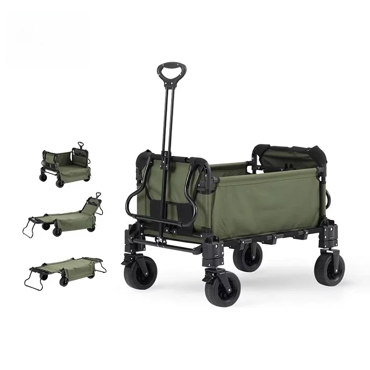 Folding Heavy Duty Transport Tool Carts Hand Buggy Shopping Cart Three Forms Multipurpose Camping Wagon