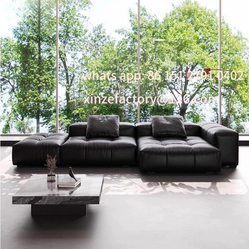 

Customizable leather pixel sofa living room villa large flat Italian minimalist module sofa combination