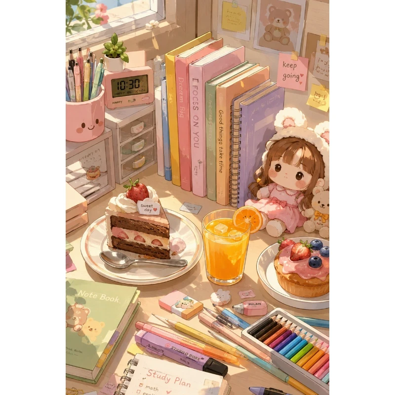 Ideal Stationery & Office Supply - DIY 5D Diamond Painting, Cozy Study