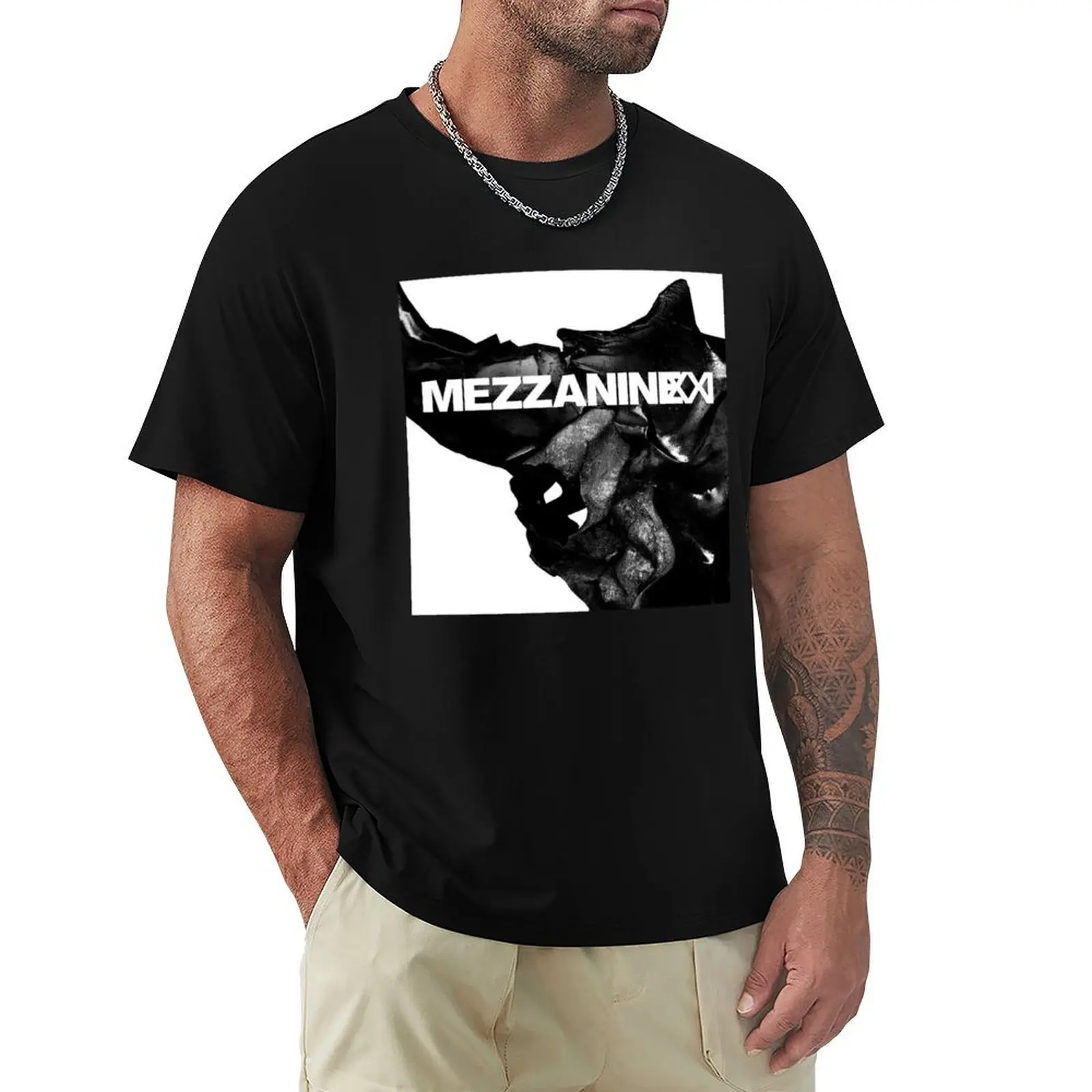 attack u mezzanine x massive T-Shirt plain blue archive for a boy plus size clothes mens designer clothes