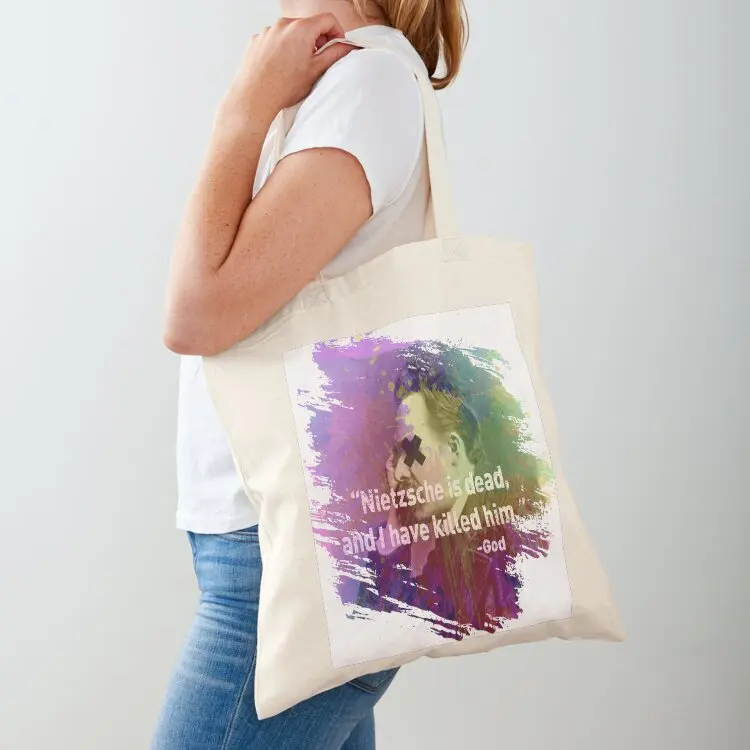 

Dead Nietzsche Tote Bag shopper bags tote bag screen Woman shopper bag handbag