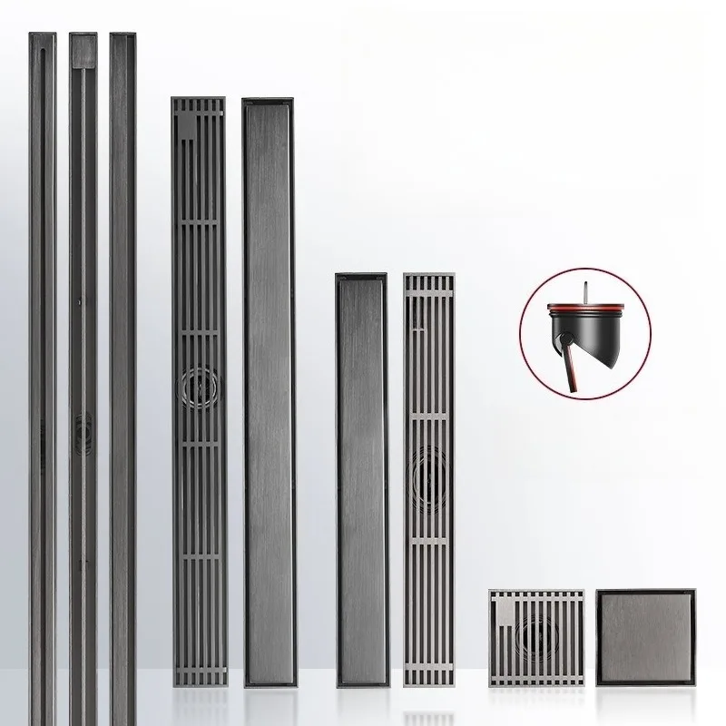 

Bathroom Shower Strip with Extremely Narrow 60 Cm SUS Stainless Steel 304 Floor Drain, Anti Odor and Anti Backflow