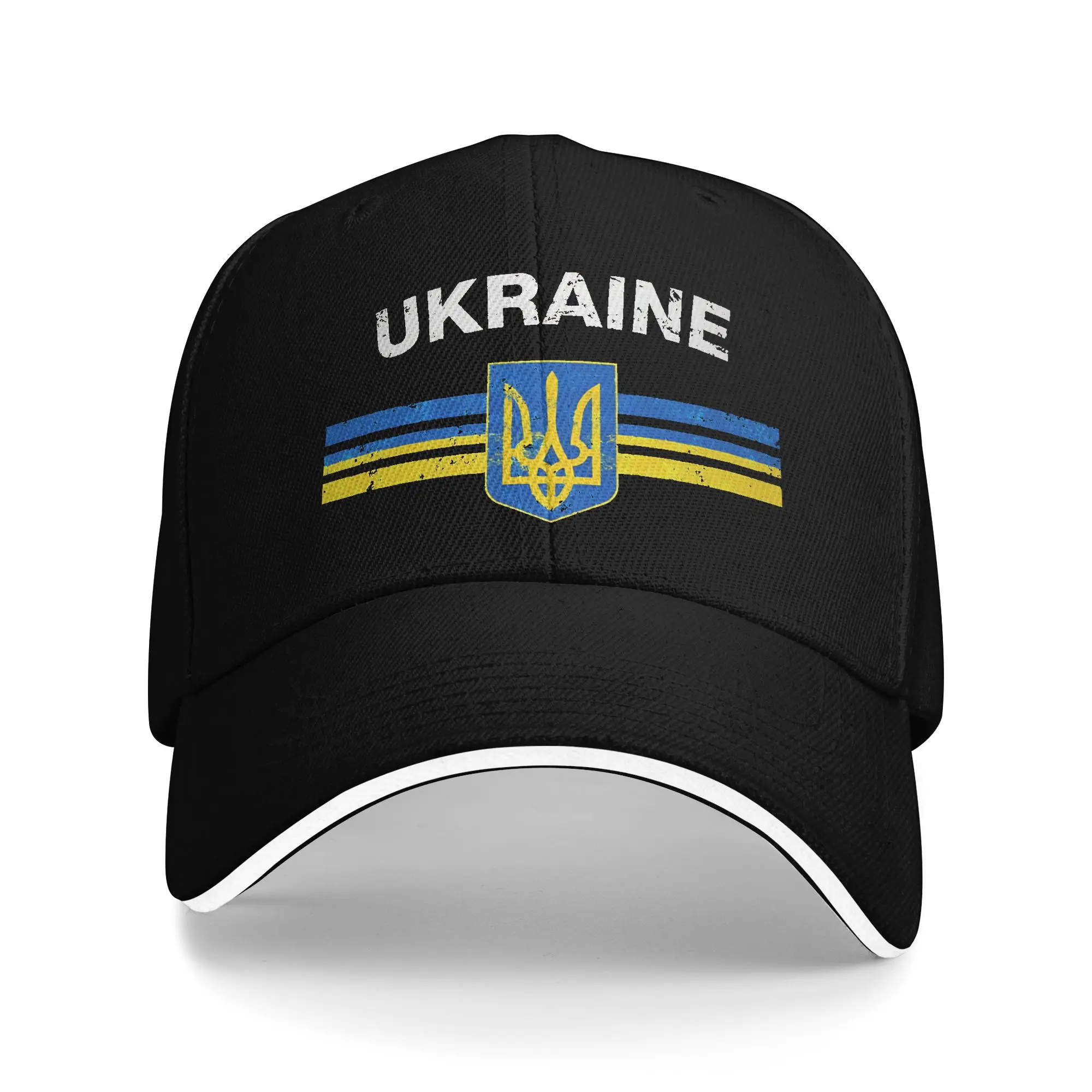Ukrainian Emblem Ukraine Flag Casual Baseball Cap  Hiking Fishing Trucker Hat Summer Wholesale Female Male Fashion Baseball Caps