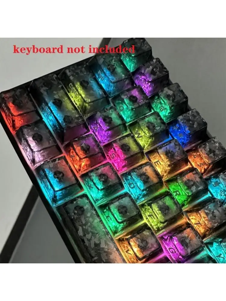 96BA 119 Mechanical Keyboard PBT Caps with Keycaps Imitation Carbon Fiber
