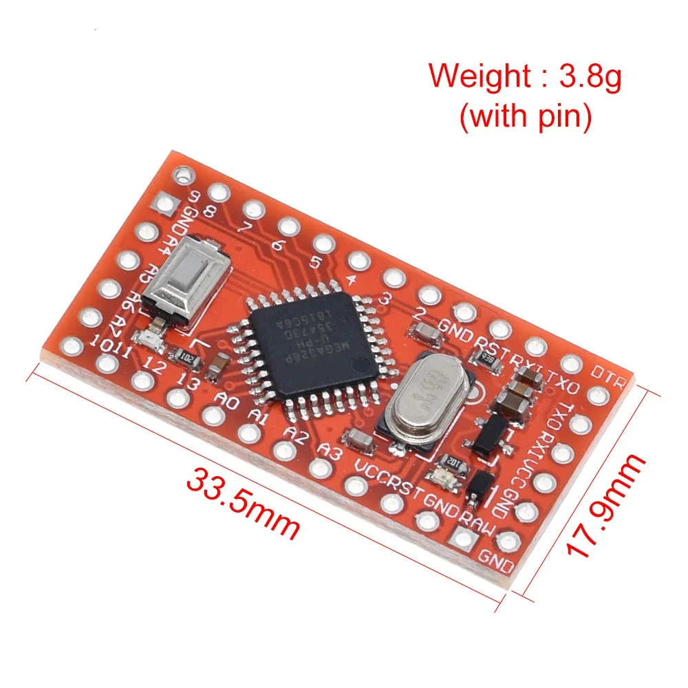 Pro mini Atmega328P Pro Mini 328 Mini ATMEGA328 3.3V 8MHz 5V 16Mhz Ch340g CP2102 FT232RL driver for Arduino Compatible Nano